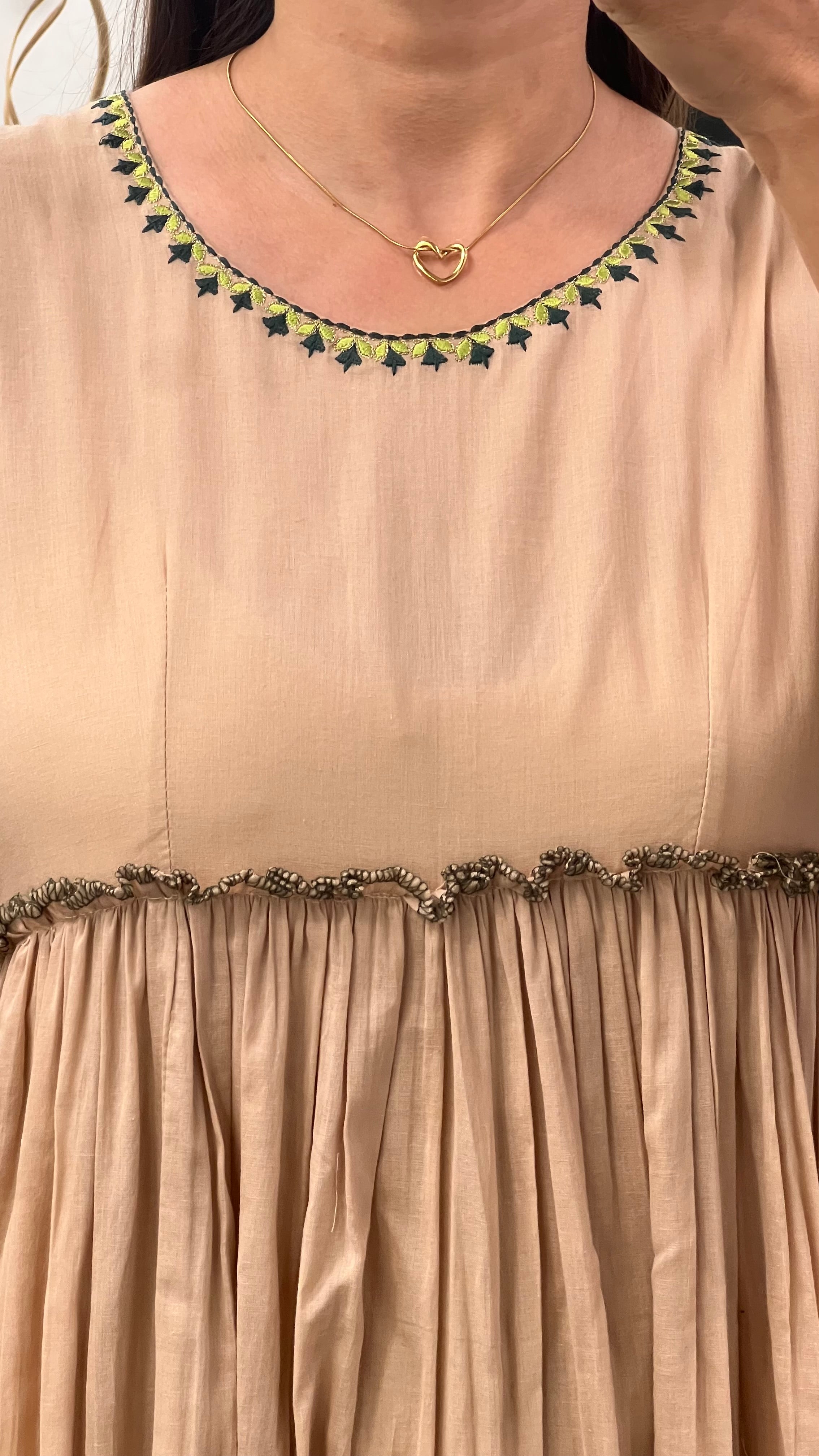 Tri-Colour Full Flair Dress