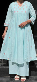 Sky Mul kurti Pant Set
