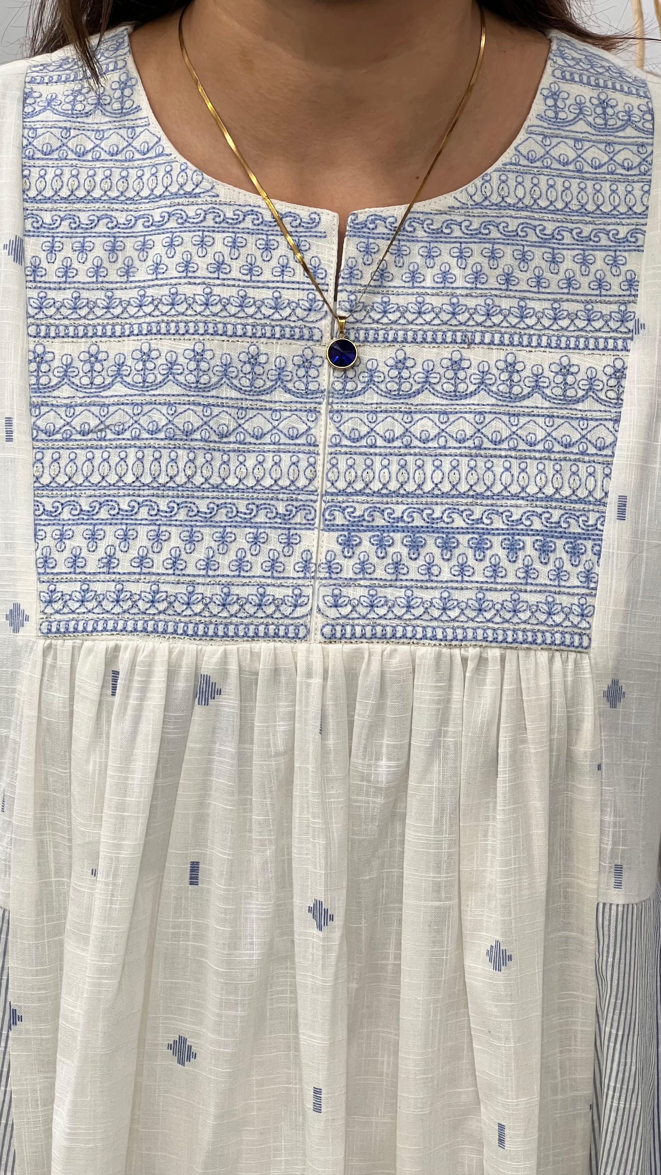 White kurti pant