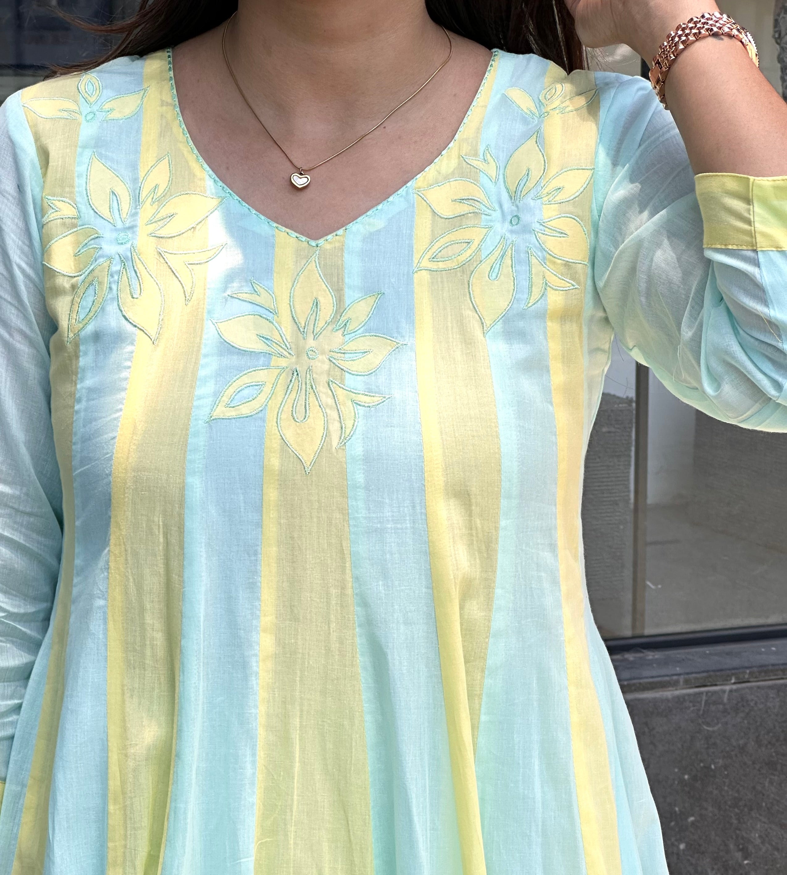 Pastel Mul Anarkali Pair