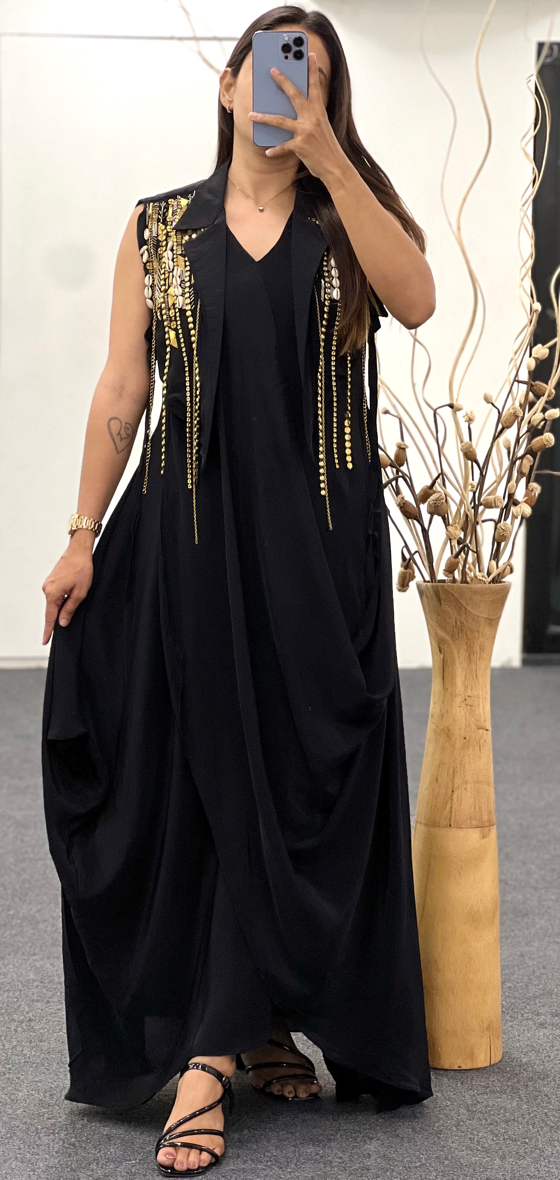 Party Wear Black Onepiece