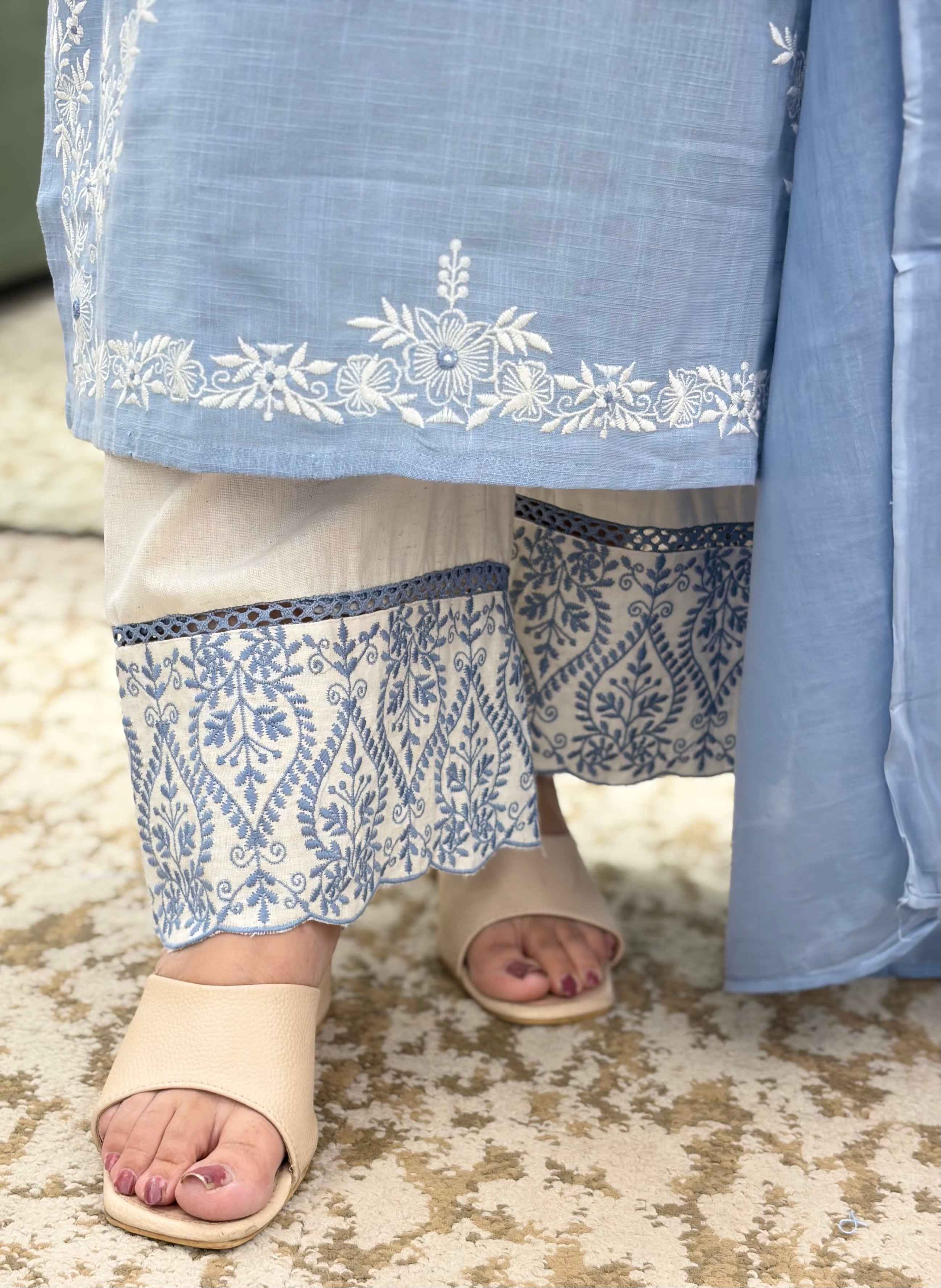 Powder Blue straight Pair