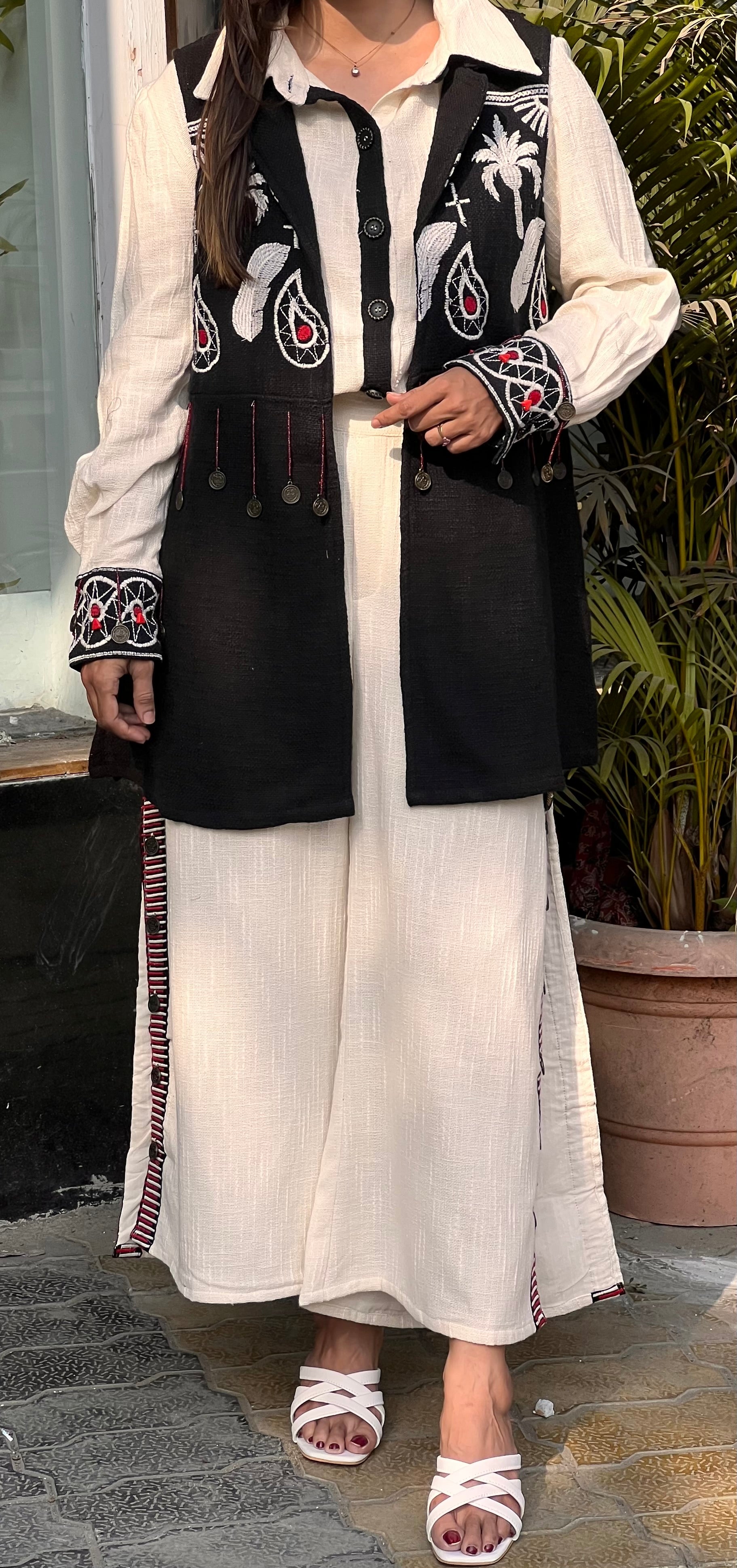 Black Jute  Boho Co-ord Set