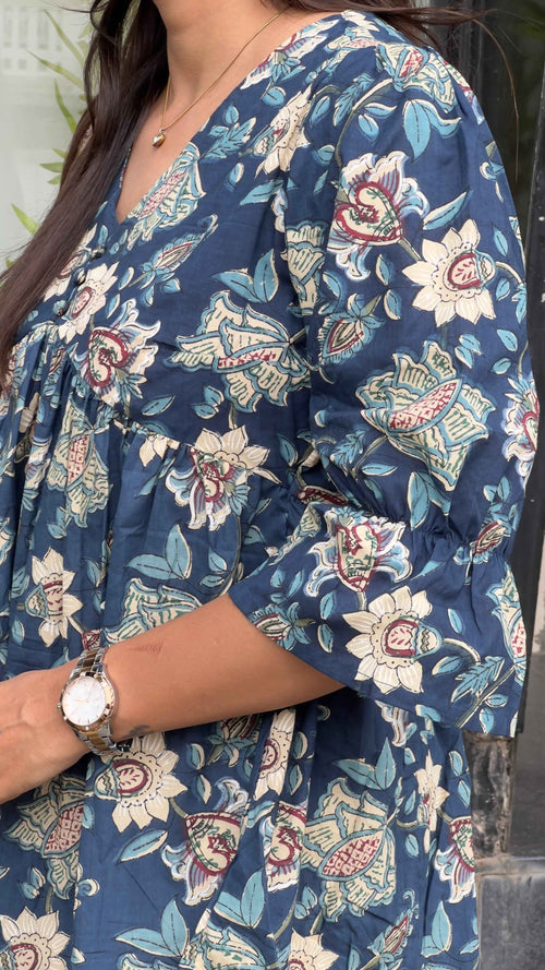 Blue jaipuri Tunic