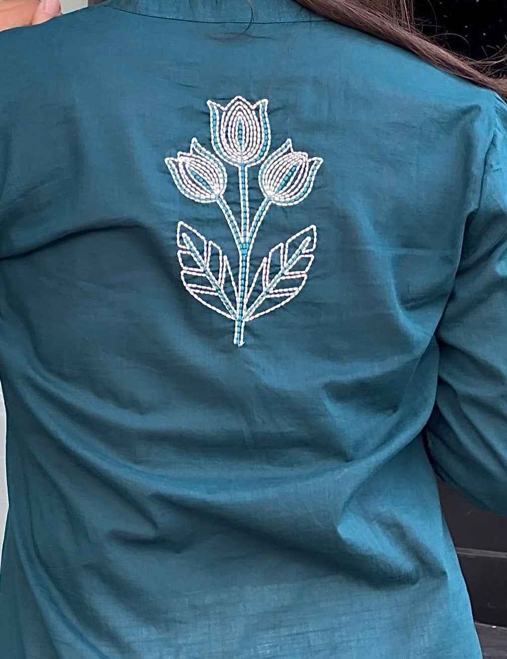 Peacock Pleated Tunic