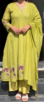 Lemon Chanderi Pair