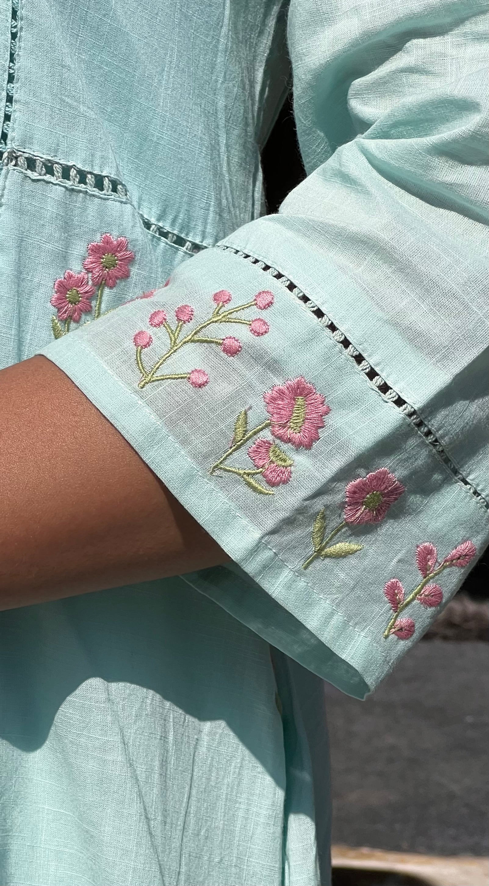 Sky Mul kurti Pant Set