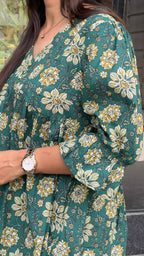 Jaipuri green tunic